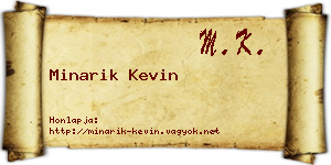 Minarik Kevin névjegykártya